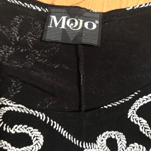 Bold Floral Pattern Black&White Swing Dress - Picture 4 of 4